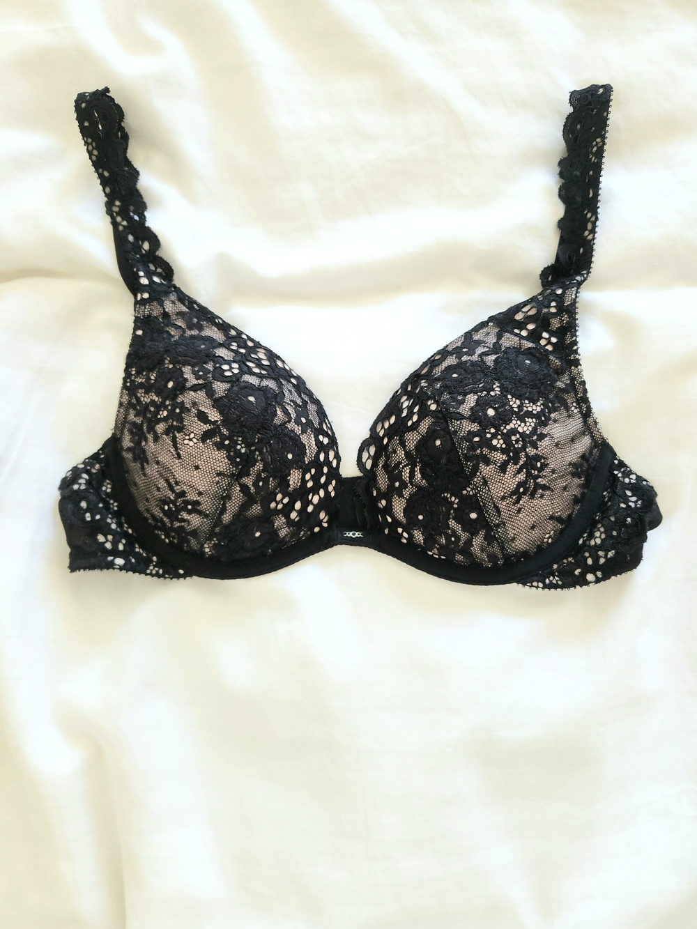 Victoria's Secret Black Lace Underwire Push-Up Bra
